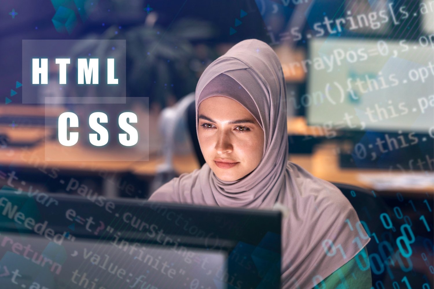 Person working on HTML code on computer, representing professional website development services, custom web design, and web development solutions in Lahore and Pakistan"