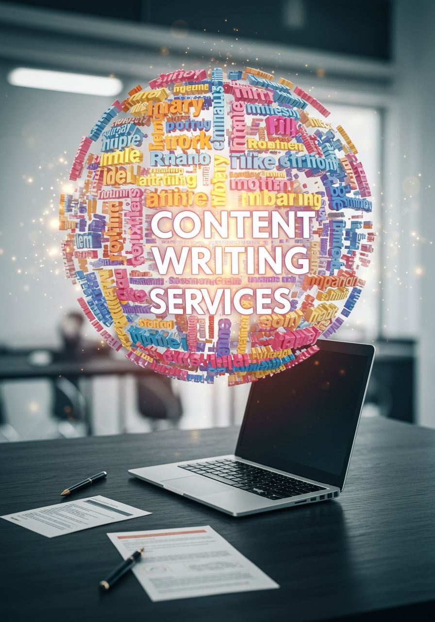 content marketing strategy concept showing social media promotion, branding ideas, and online business growth.